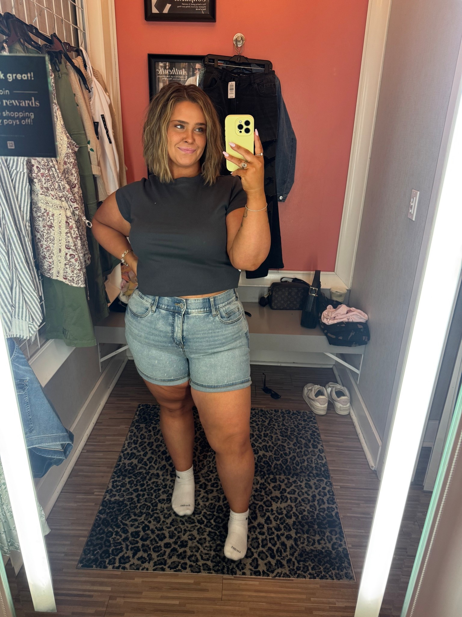 These shorts are adorable with the rhinestone detail!! A spring outfit that actually fits a size 18 the RIGHT way?? Say less 👏
This Torrid look is one of my faves lately—easy, flattering, and perfect for everyday.

Everything is linked on my LTK if you wanna grab it 🫶

#Size18Style
#CurvyStyle
#PlusSizeOutfits
#MidSizeFashion
#CurvyConfidence
#BodyConfidence
#PlusSizeSpring
#RealBodies
#StyleAtAnySize