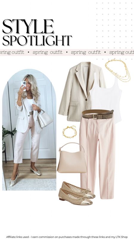 Pink pants outfit idea
Spring style 
