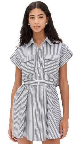 o.p.t Women's Rowe Dress, Black White Stripe, XXS | Amazon (US)
