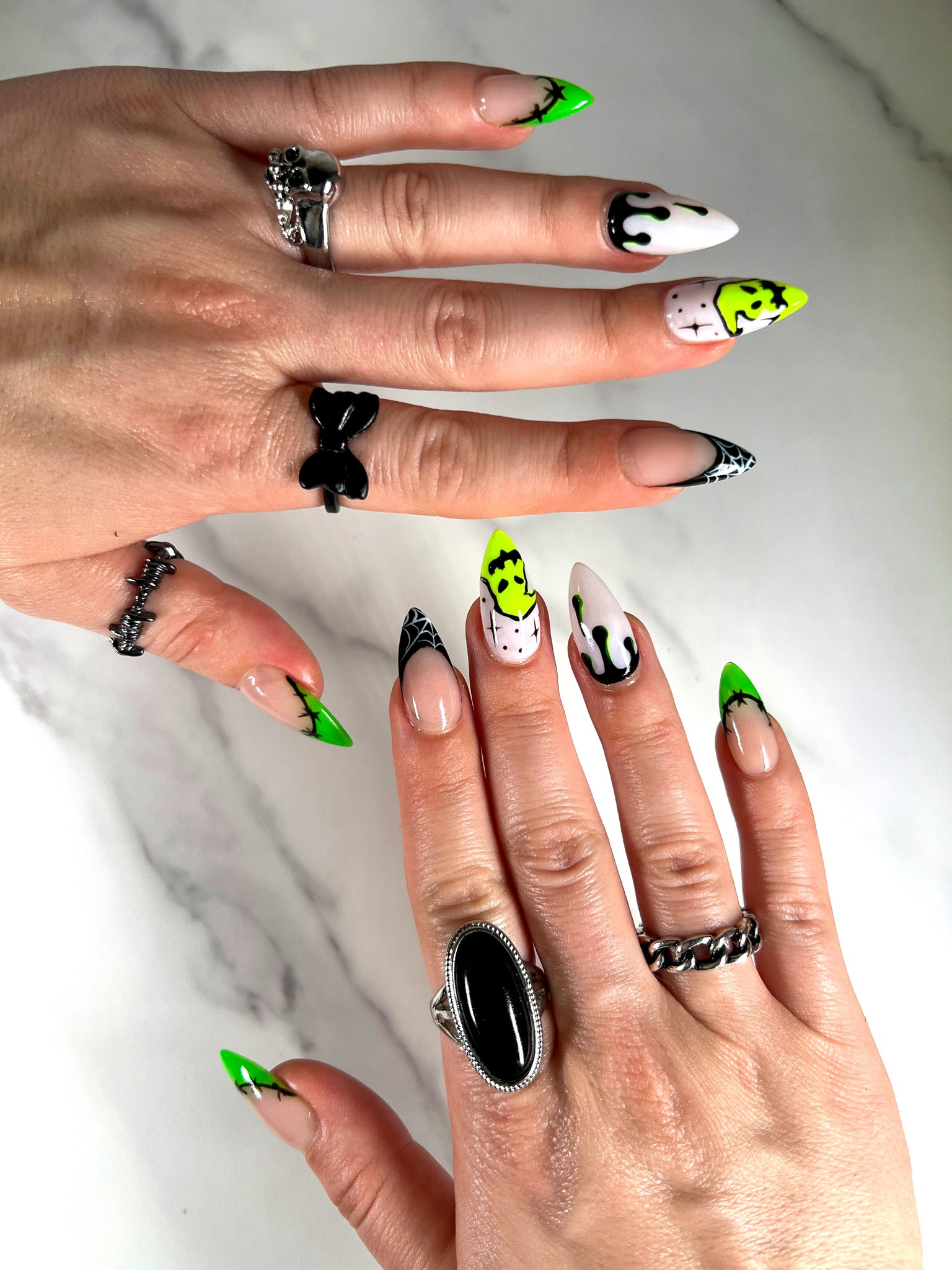 Halloween nails and Halloween rings never get old 🎃🎃🎃#LTKunder50 

#LTKSeasonal #LTKHalloween