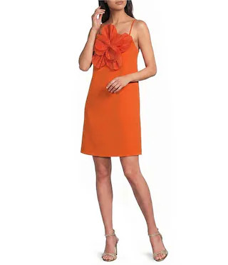 Belle by Badgley Mischka Oversized 3D Floral Rosalee Mini Dress | Dillard's