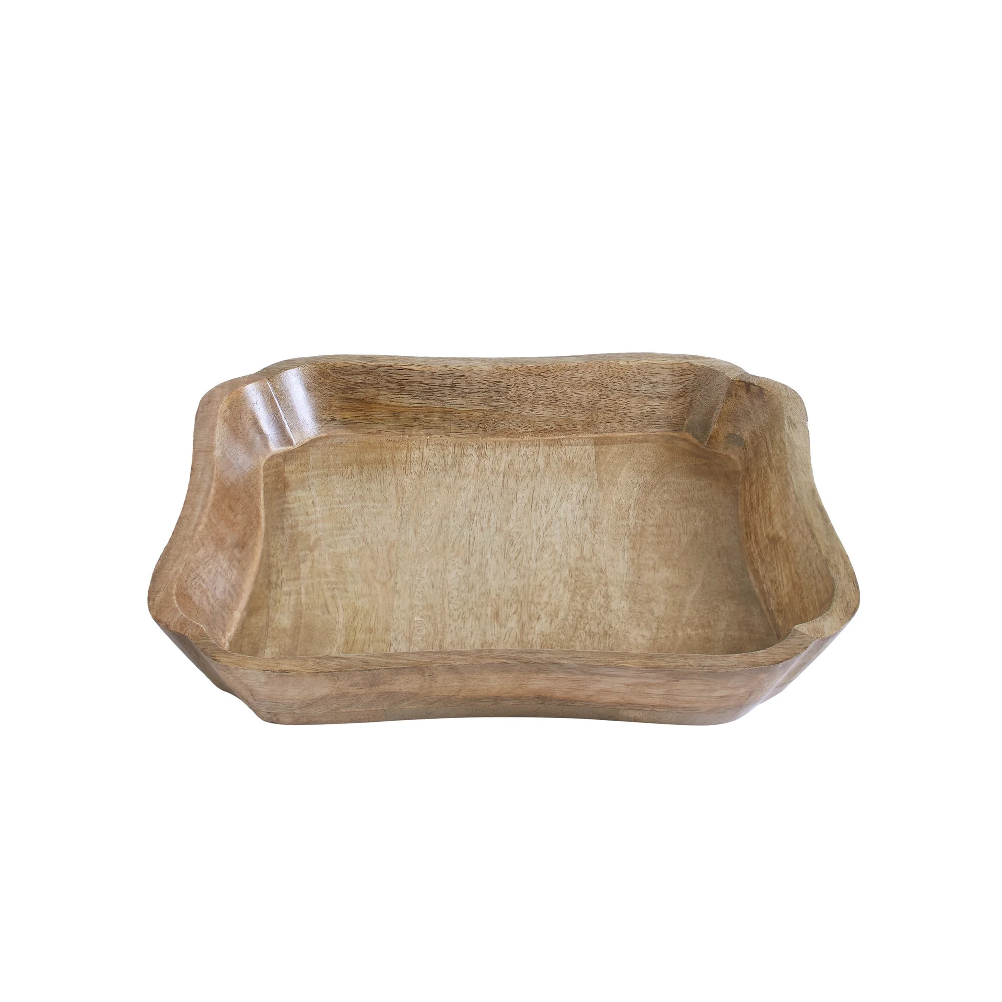 My Texas House 12" x 12" Natural Square Mango Wood Decorative Tray | Walmart (US)