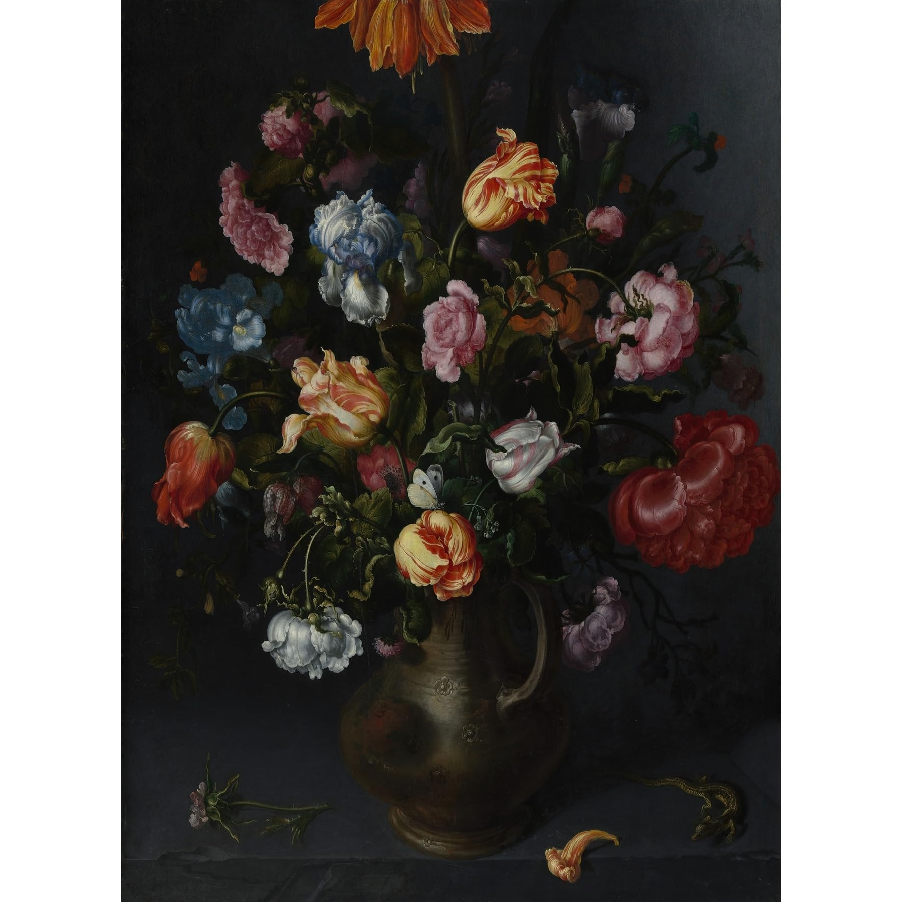 ArtDirect A Vase with Flowers (1613) Unframed Art Print Giclee Poster by Jacob Vosmaer - Ready fo... | Amazon (US)