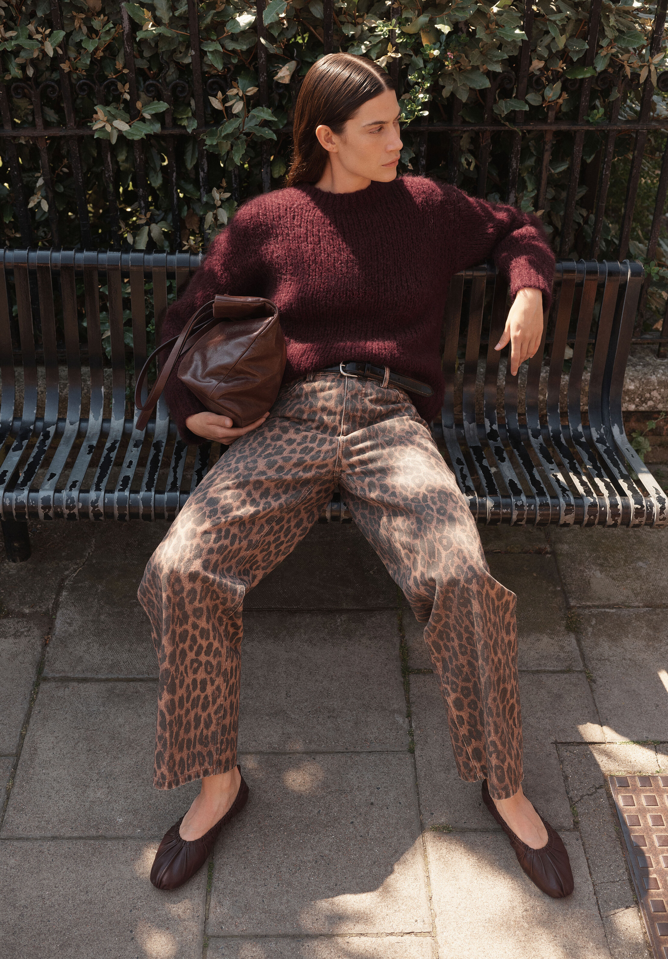 Leopard Wide Leg Jeans | Hush UK
