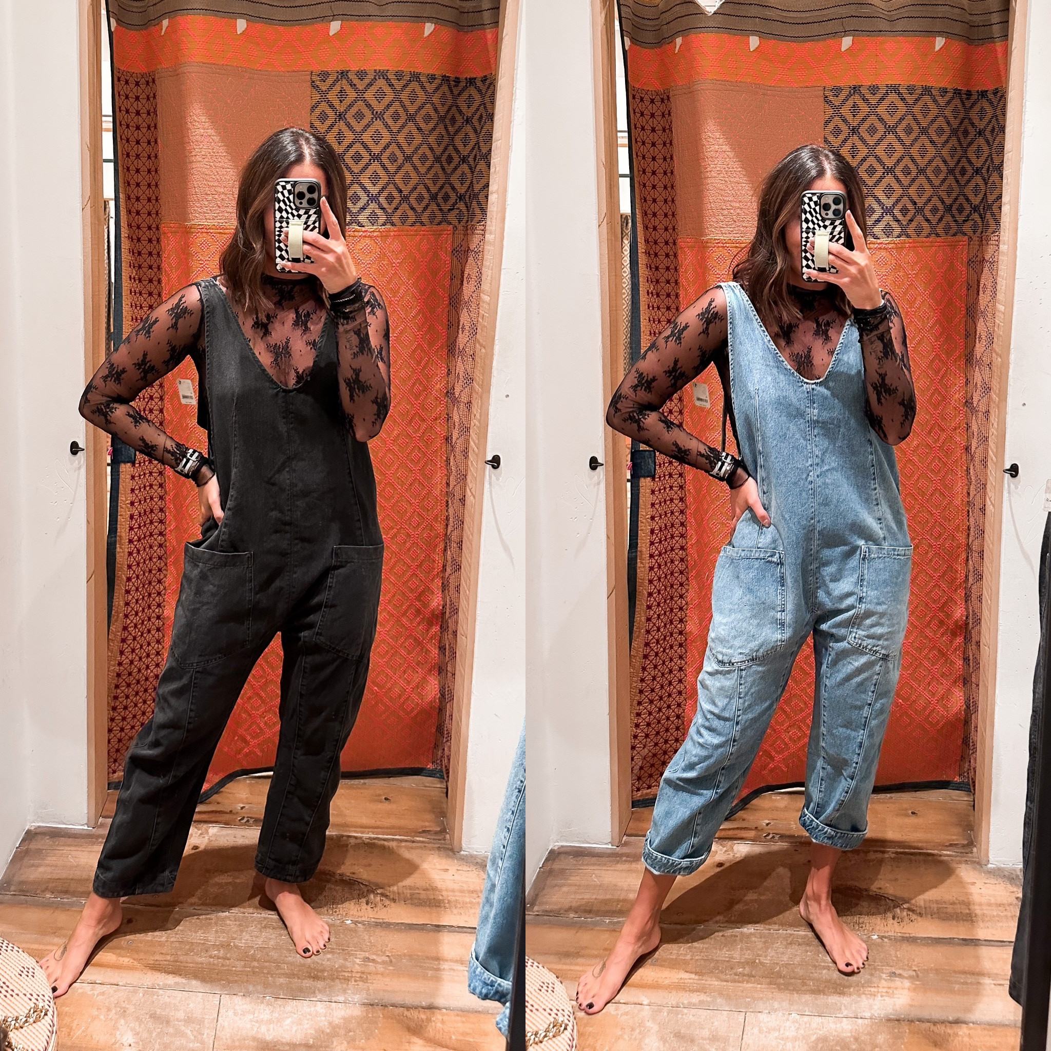 Black denim-small (preferred the small)
Denim-medium (prefer a small)
Lace top-medium 

#LTKunder100 #LTKstyletip