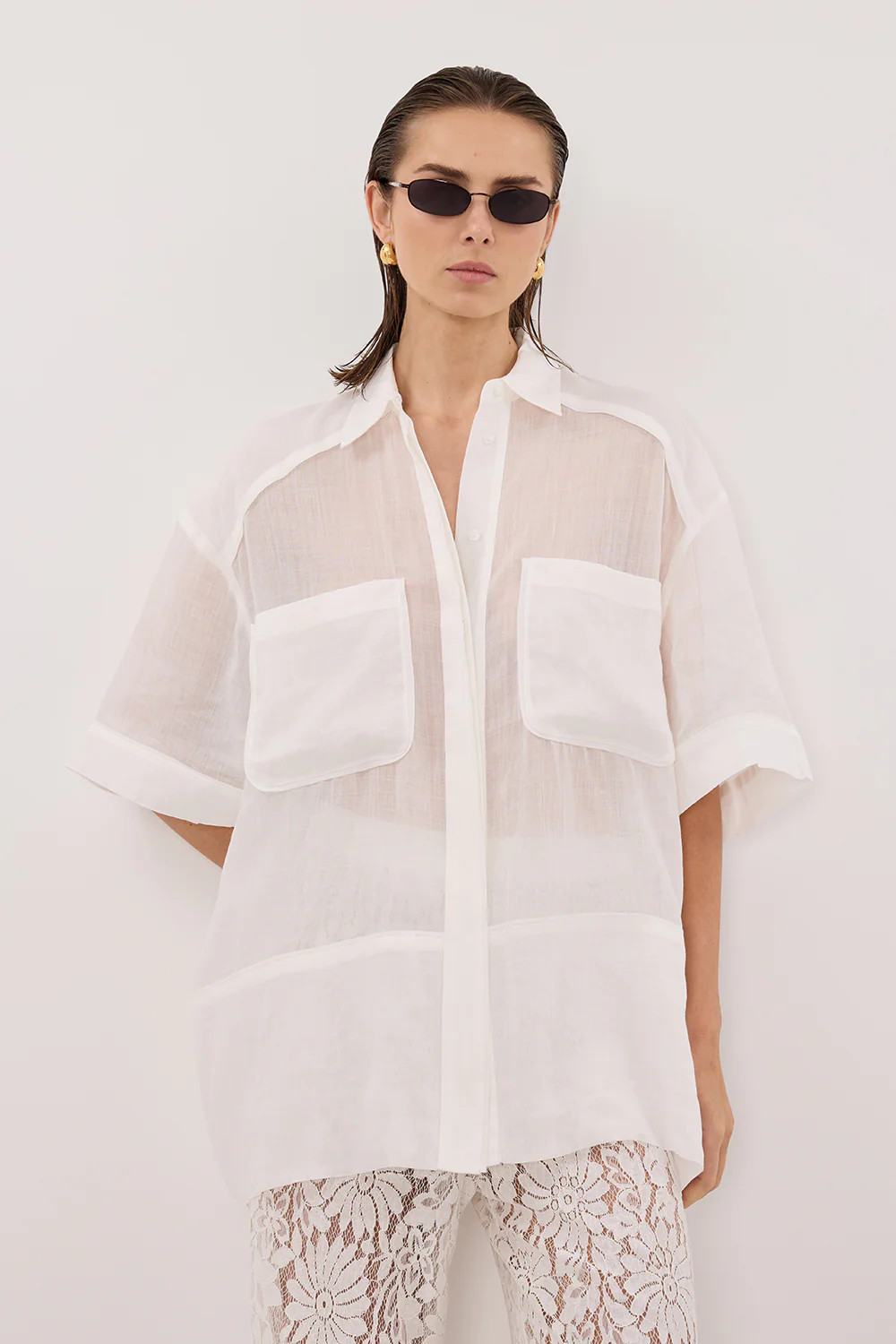 KAI WHITE RAMIE RESORT SHIRT | DISSH