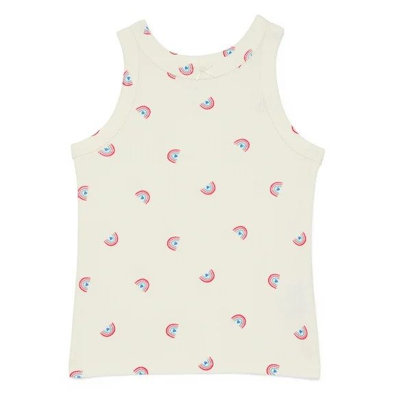 Wonder Nation Toddler Girls Ribbed Tank Top, Sizes 18M-5T | Walmart (US)