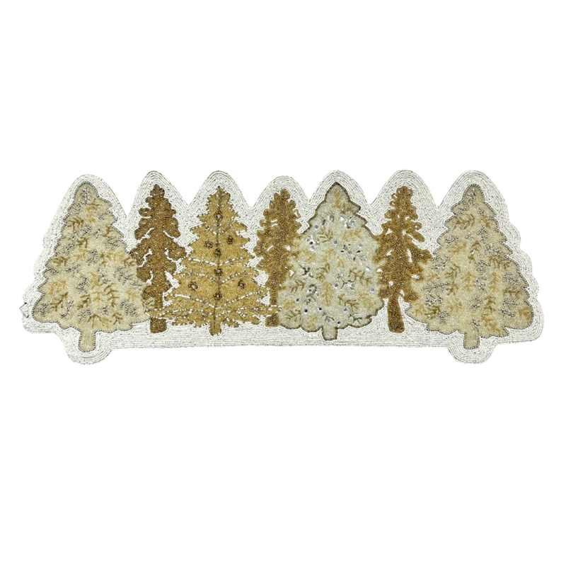 Beaded Christmas Tree Table Runner, 36x13 | At Home
