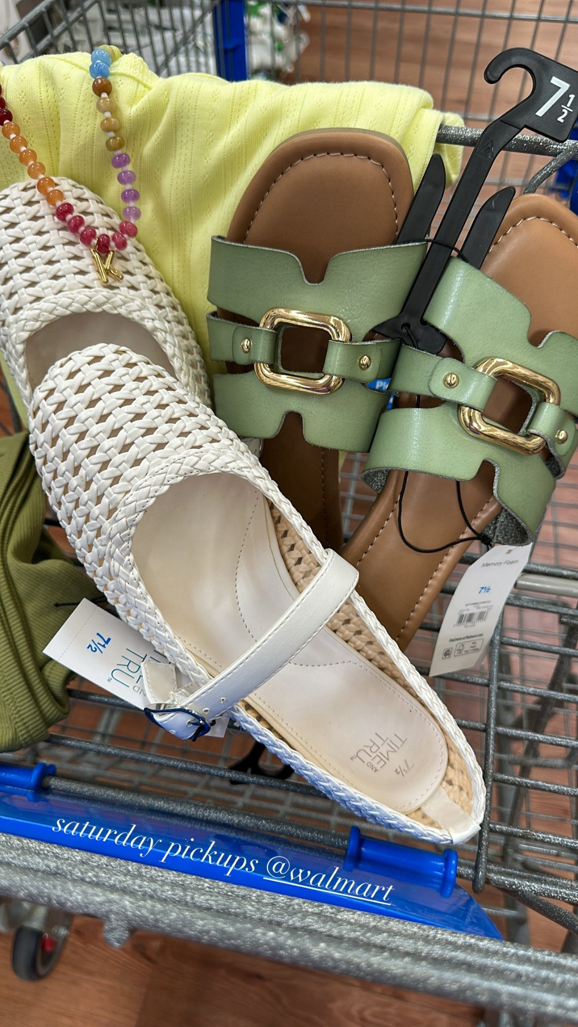 Saturday pickups at Walmart
Spring sandals
Woven Mary Jane flats
Initial necklace
Pointelle tee

#LTKdayinmylife