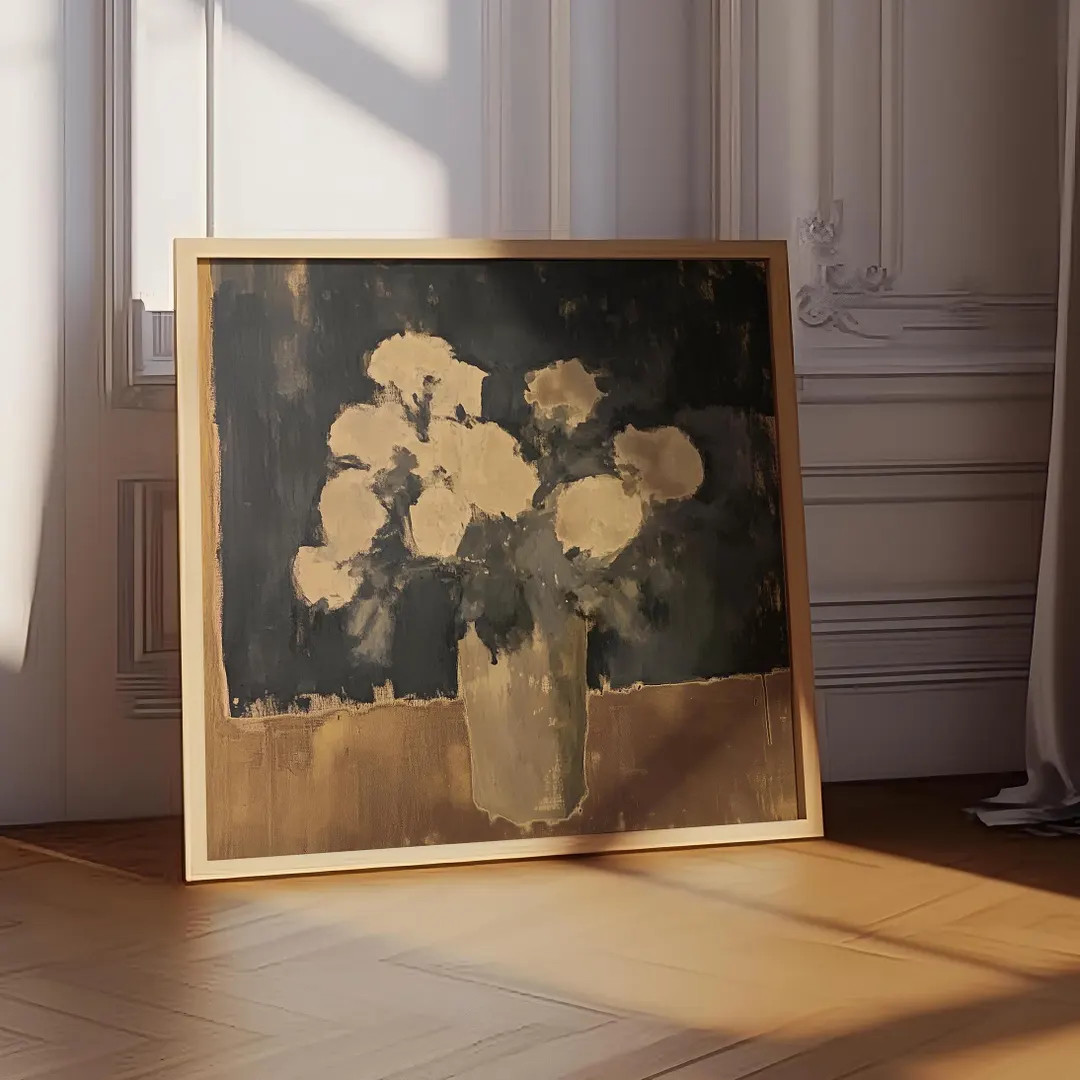 Dark Floral Still Life Print: Vintage Moody Wall Art (digital Download) - Etsy | Etsy (US)