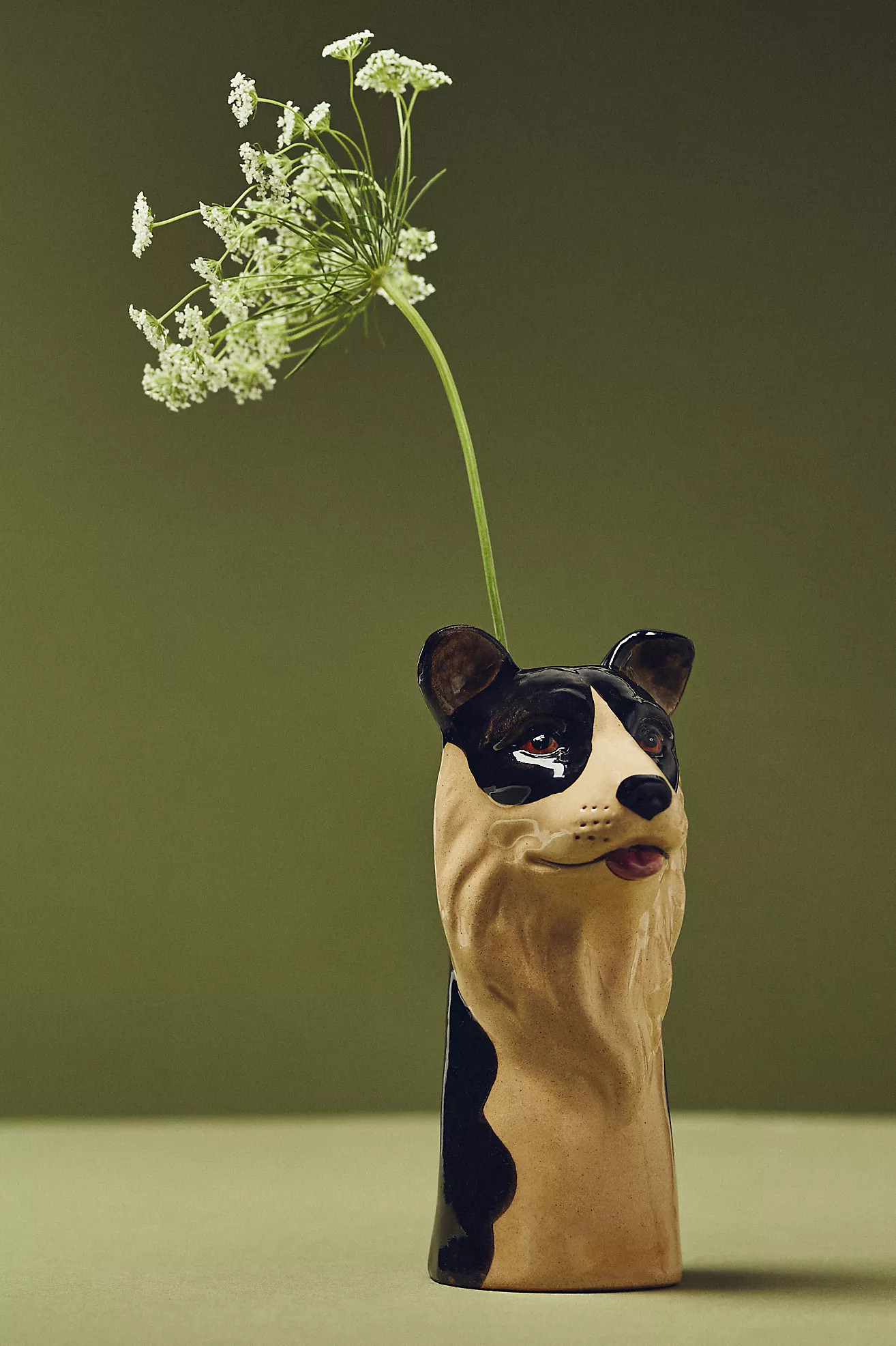 Stoneware Dog Vase | Anthropologie (US)