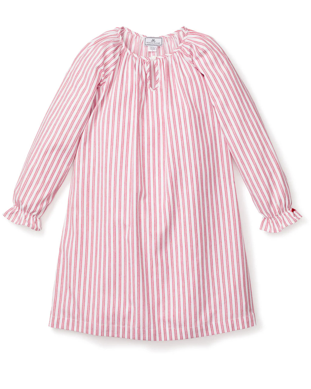 Children's Antique Red Ticking Delphine Nightgown | Petite Plume