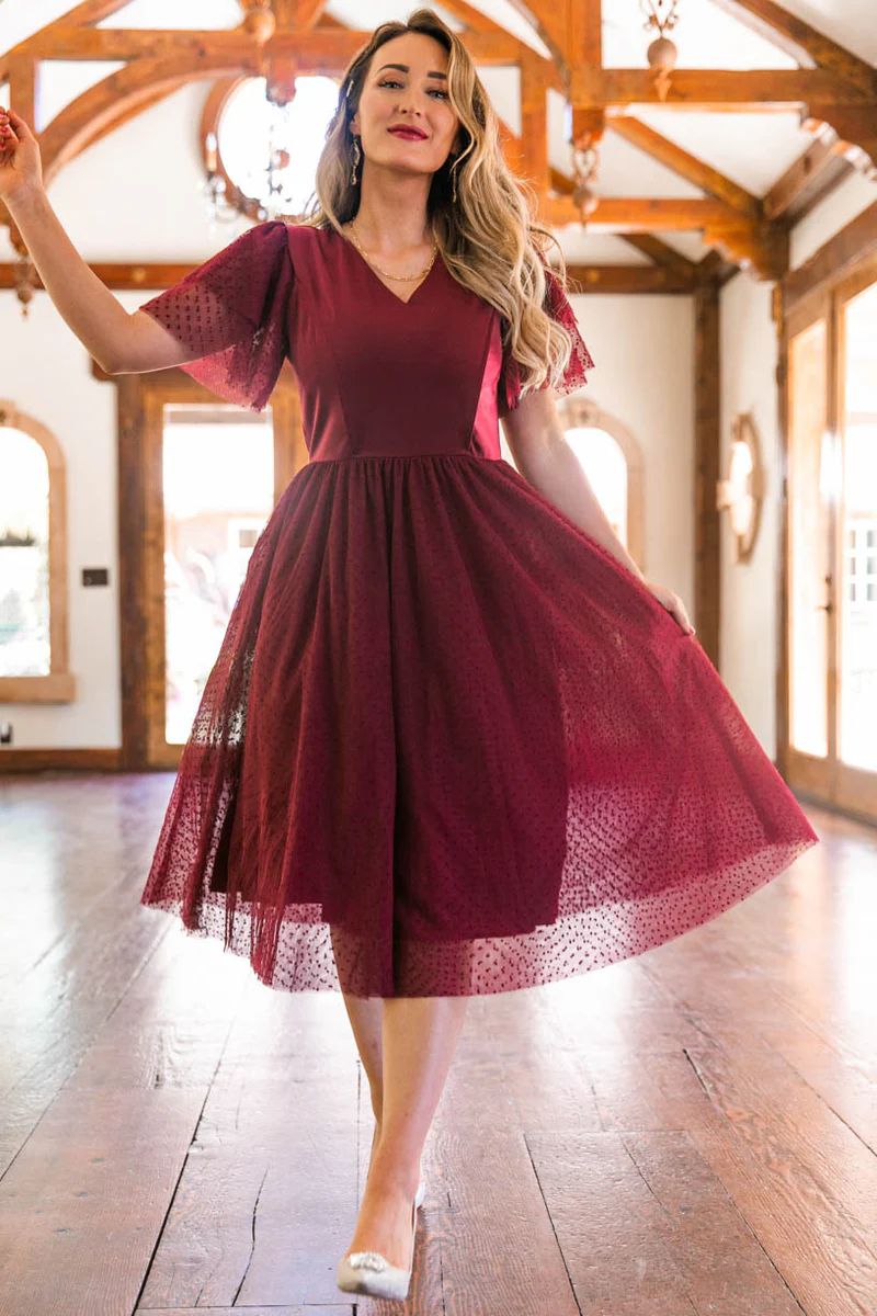 THE PARTY DRESS IN WINE | Ivy City Co