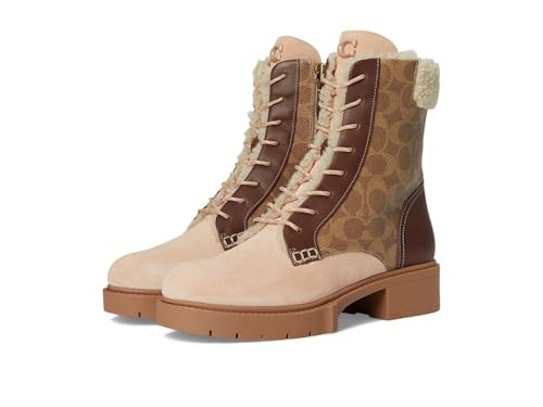 COACH Women's Leighton Bootie Uniform Dress Shoe, Tan/Pale Blush, 9.5 | Amazon (US)