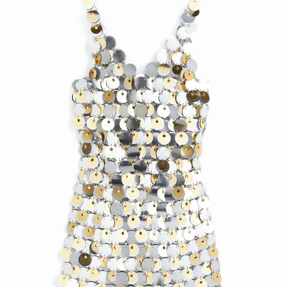 Rabanne x H&M Sequin-disc Mini Dress | Poshmark