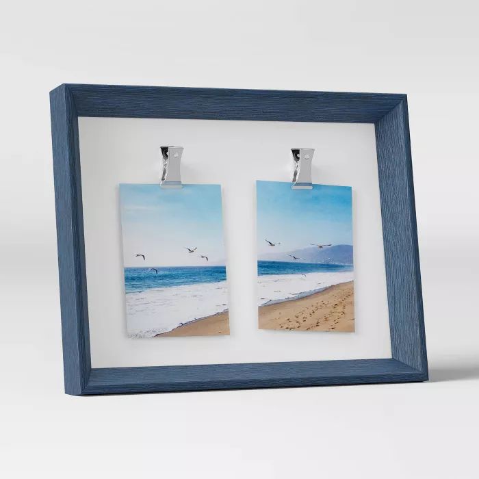3" x 4" Wedge Double Clip Picture Frame Navy - Room Essentials™ | Target