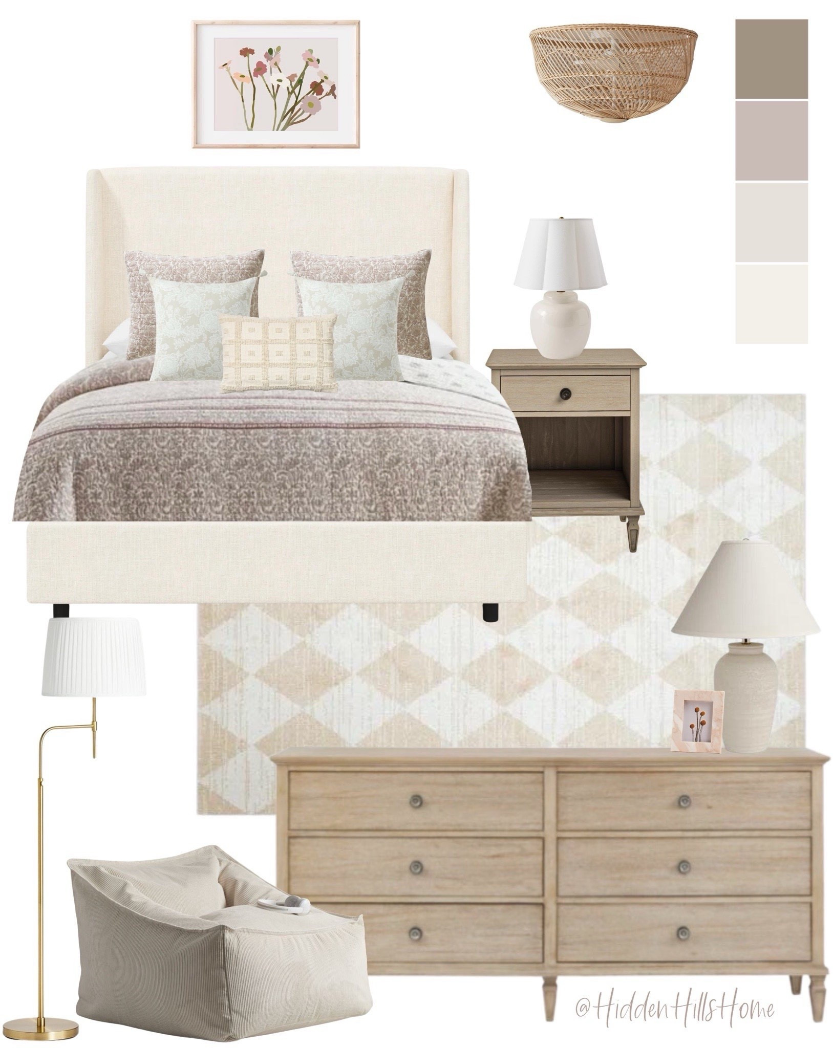 Neutral girls bedroom mood board, teen girls bedroom mood board, modern classic girls bedroom design #teen 

#LTKHome #LTKKids #LTKSaleAlert