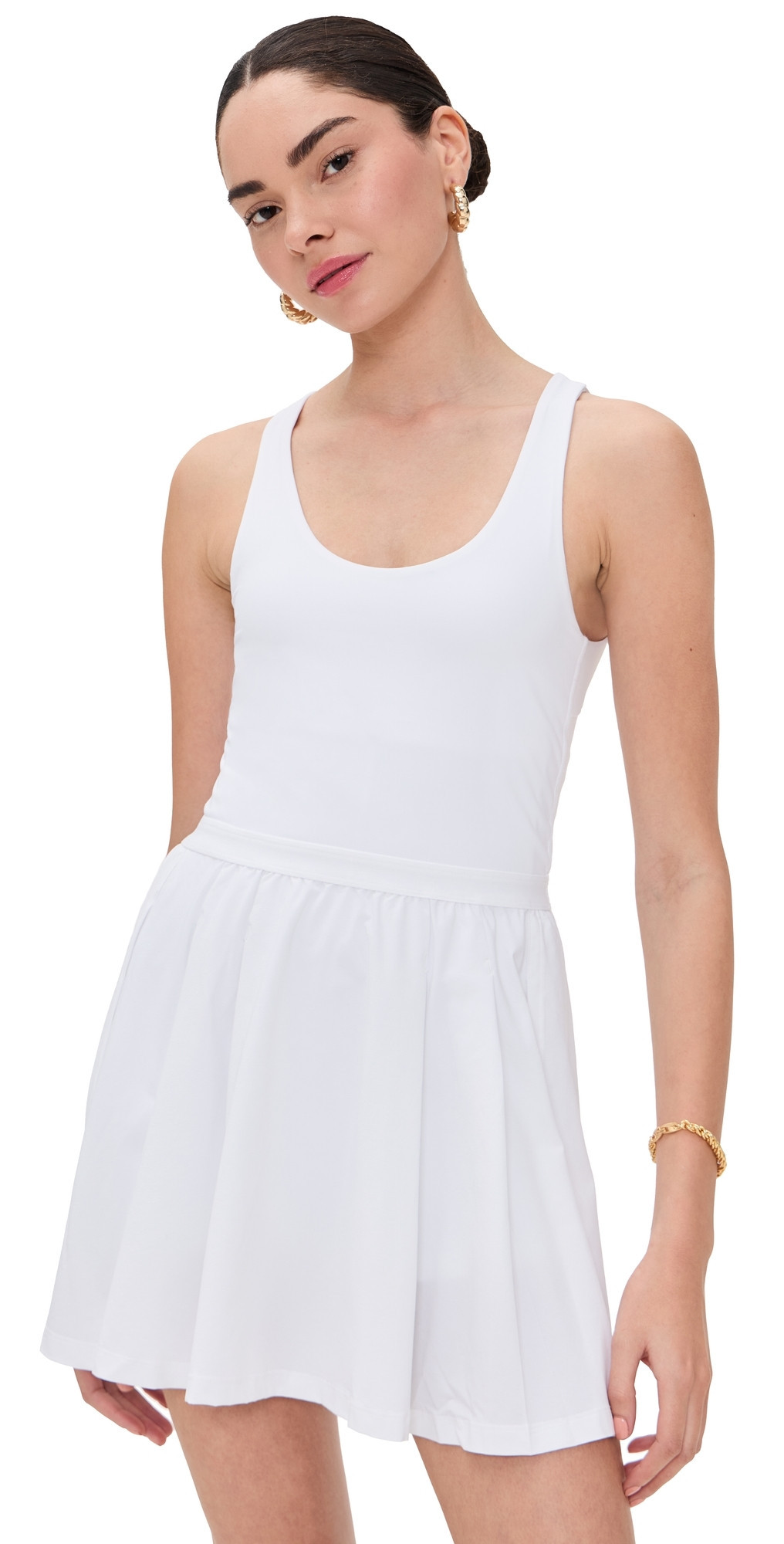 Beyond Yoga Score Pleated Dress True White S | Shopbop