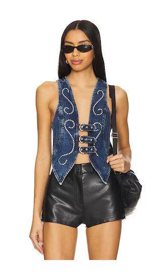 Understated Leather Money Maker Top in Blue. - size XL | Revolve Clothing (Global)