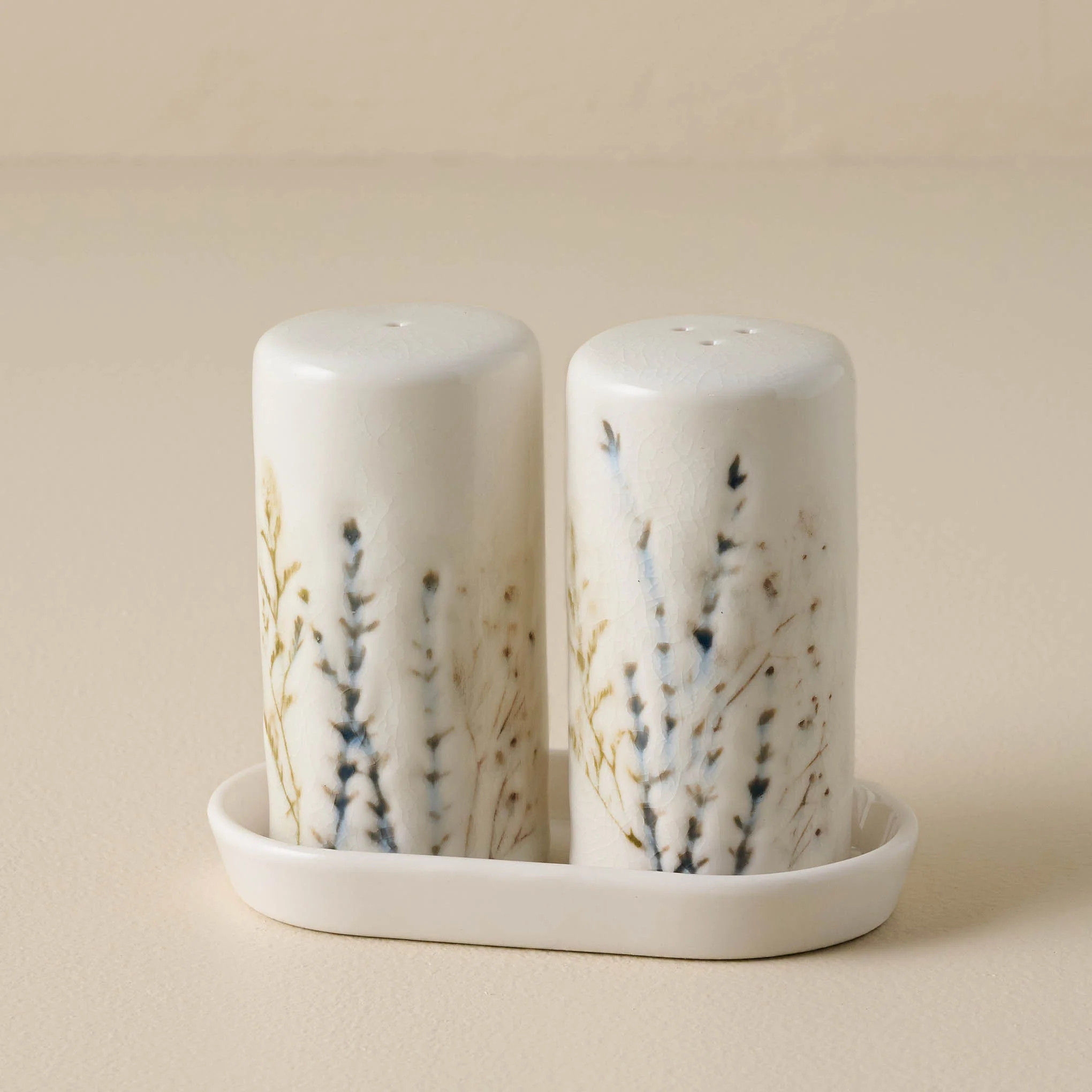 Pressed Floral Salt & Pepper Set | Magnolia