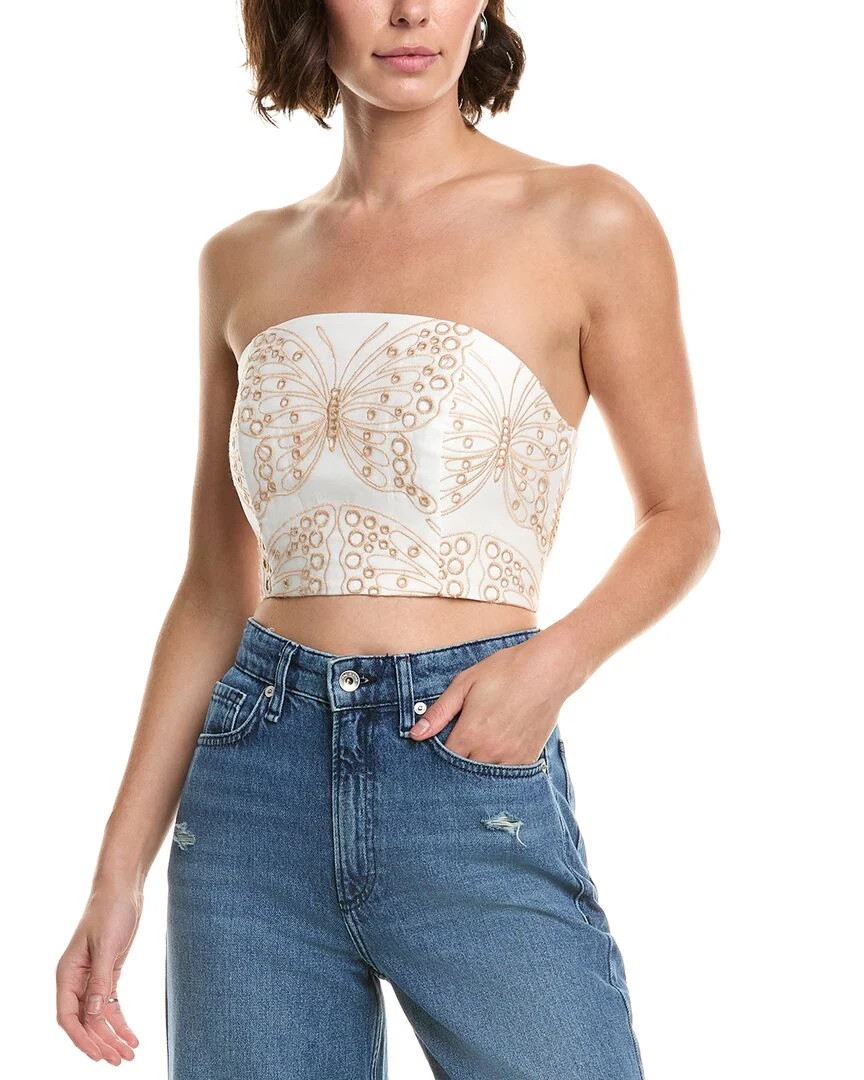 Milly Eyelet Crop Top | Shop Simon
