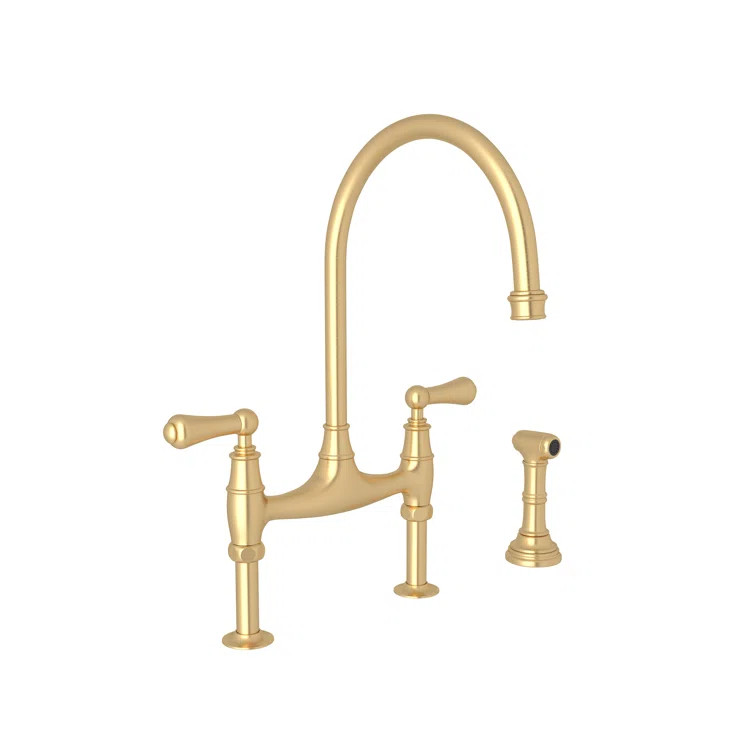 Georgian Era™ Bridge Faucet with Side Spray | Wayfair North America