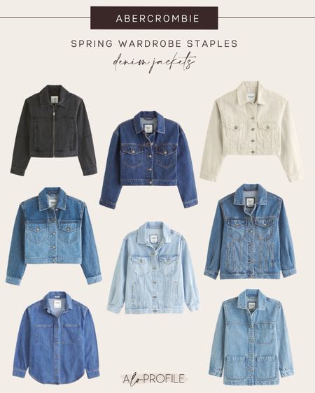 Spring Wardrobe Staples: Denim Jackets // Abercrombie, denim jacket, denim shirt, spring denim, spring style, spring fashion, spring wardrobe, Abercrombie fashion, spring outfits, vacay outfits, vacation outfits, spring outfit inspo, spring jackets