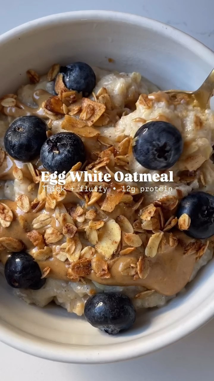 protein-packed oats! 🥣

Head over to eatingbirdfood.com for more great recipes! 

This has been my go-to way to make protein oats for years! They turn out sooo creamy and don’t worry you can’t taste the egg whites! Plus, because of the added protein you won’t be hungry 20 mins after eating them! 😅

Here’s how to make it:

・½ cup old fashioned rolled oats
・½ banana, sliced (optional, but I love)
・½ teaspoon cinnamon
・pinch of sea salt
・1 cup water
・ ¼ cup egg whites (start with this and add more if you’d like)

1️⃣ Add oats, banana slices, cinnamon and sea salt to a pot. Add water or milk and stir to combine. Heat over medium-high heat for 5-6 minutes or until all the liquid has been absorbed. Be sure to stir the oats several times while cooking to make sure the banana slices melt into the oats.
2️⃣ Pour egg whites into the oats and stir or whisk constantly. Stirring will keep the egg whites from scrambling and they will turn into a thick, fluffy consistency instead. This should take 1-2 minutes.
3️⃣ Once all the liquid is absorbed and the oatmeal is cooked through, place it in a bowl, add your favorite toppings and enjoy!

#eggwhiteoatmeal #oatmeal #breakfastidea #highprotein #proats #proteinoats #proteinoatmeal

#LTKFitness #LTKHome #LTKActive