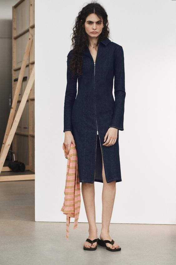 TRF DENIM ZIPPER DRESS | Zara US