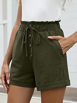 ANRABESS Womens Shorts Casual Summer High Waisted Elastic Drawstring Comfy Lounge Wide Leg Short ... | Amazon (US)