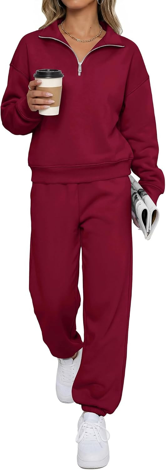 BTFBM Womens 2 Piece Outfits Sweatsuit Fleece Lounge Sets | Amazon (US)