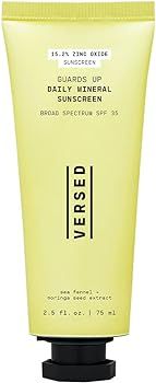 Versed Guards Up Daily Mineral Sunscreen - SPF 35 Zinc Oxide Broad Spectrum Sunscreen for Acne Pr... | Amazon (US)