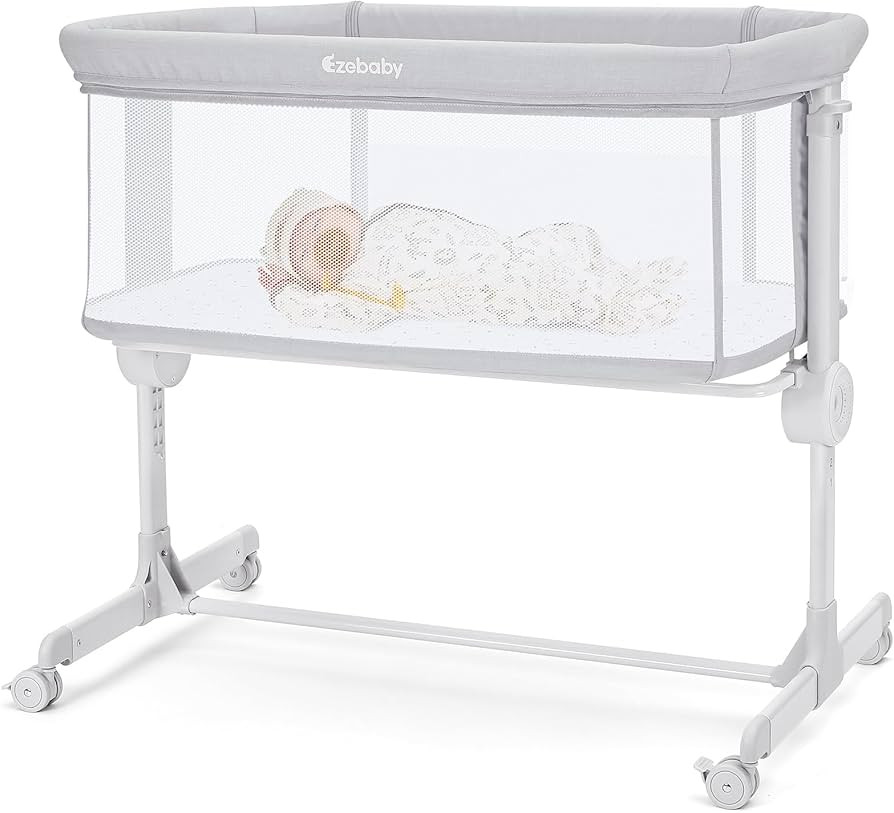 Ezebaby Baby Bassinet Bedside Sleeper, Portable Bedside Bassinet for Baby Newborn Infants with Ad... | Amazon (US)