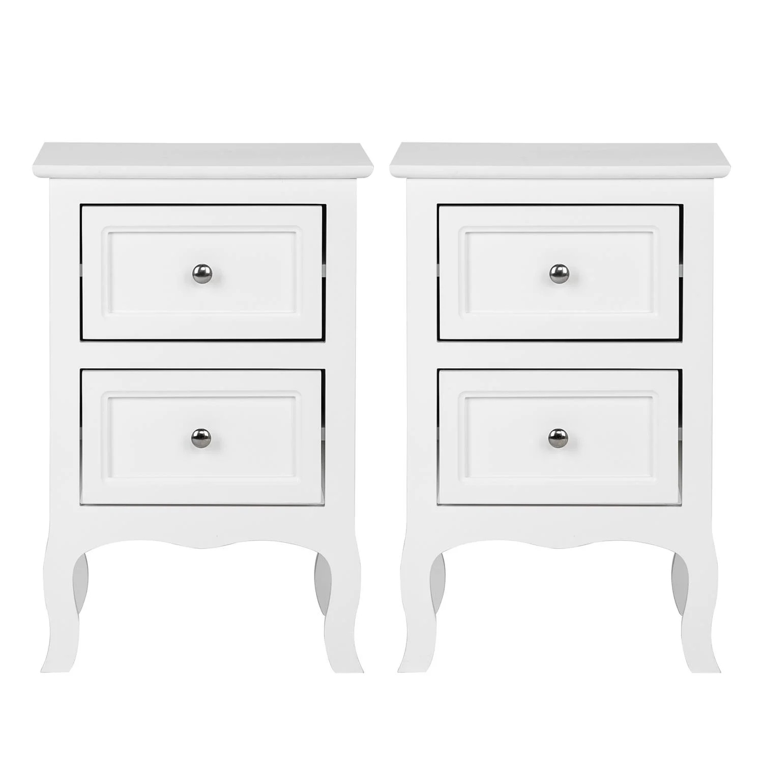 UBesGoo Set of 2 Nightstand, Side Table Night Table,White | Walmart (US)