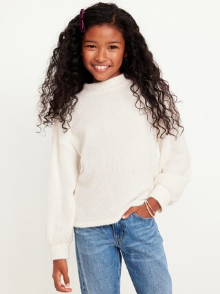 Cozy Mock-Neck Chenille Sweater for Girls | Old Navy (US)