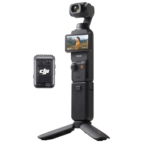 DJI Pocket 3 3-Axis Stabilized 4K Handheld Camera with Rotatable touchscreen and Accessories - Bl... | Best Buy Canada