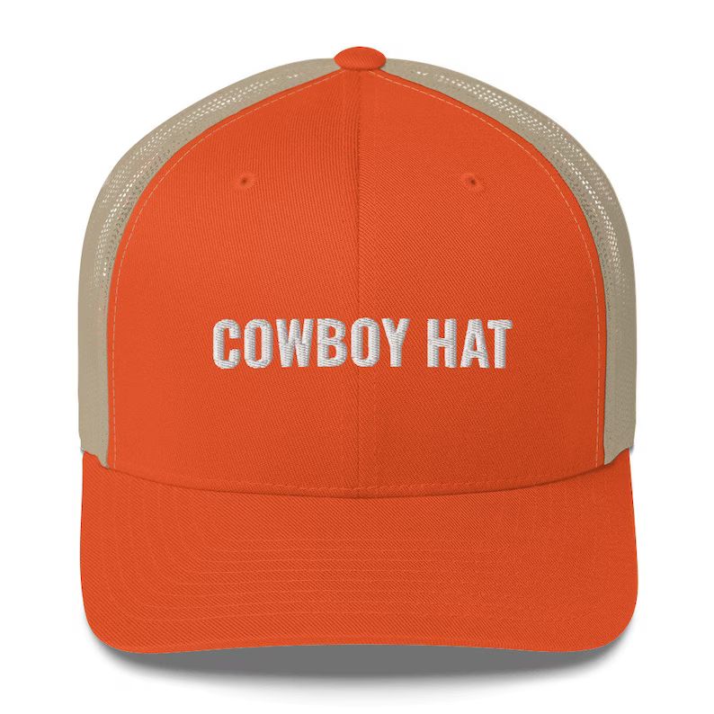 Cowboy Hat Trucker Cap | Etsy (US)
