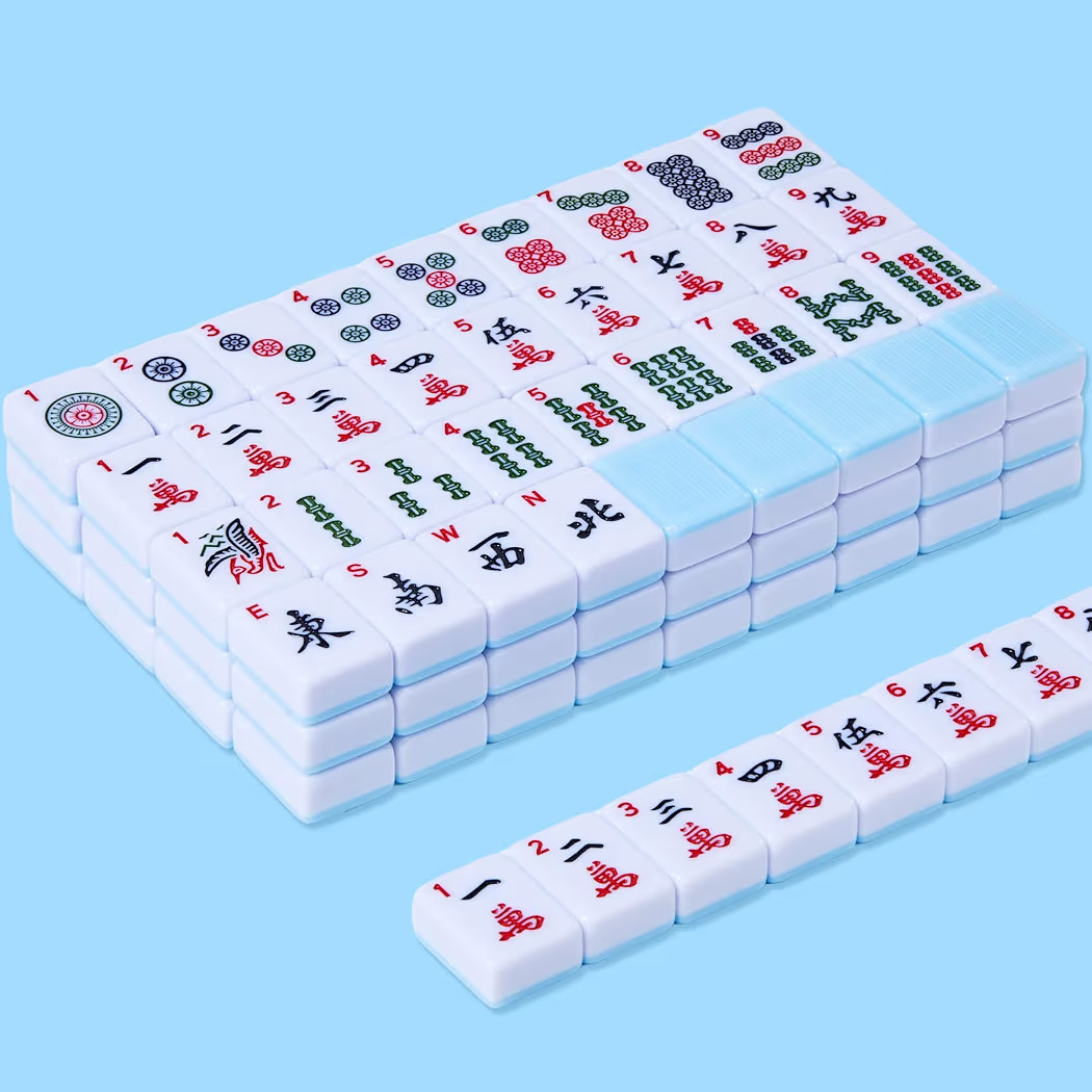 American Mahjong Tile Set, 166 Blue Tiles (1.2”) for Western Mahjong Game, Replacement Tiles On... | Amazon (US)