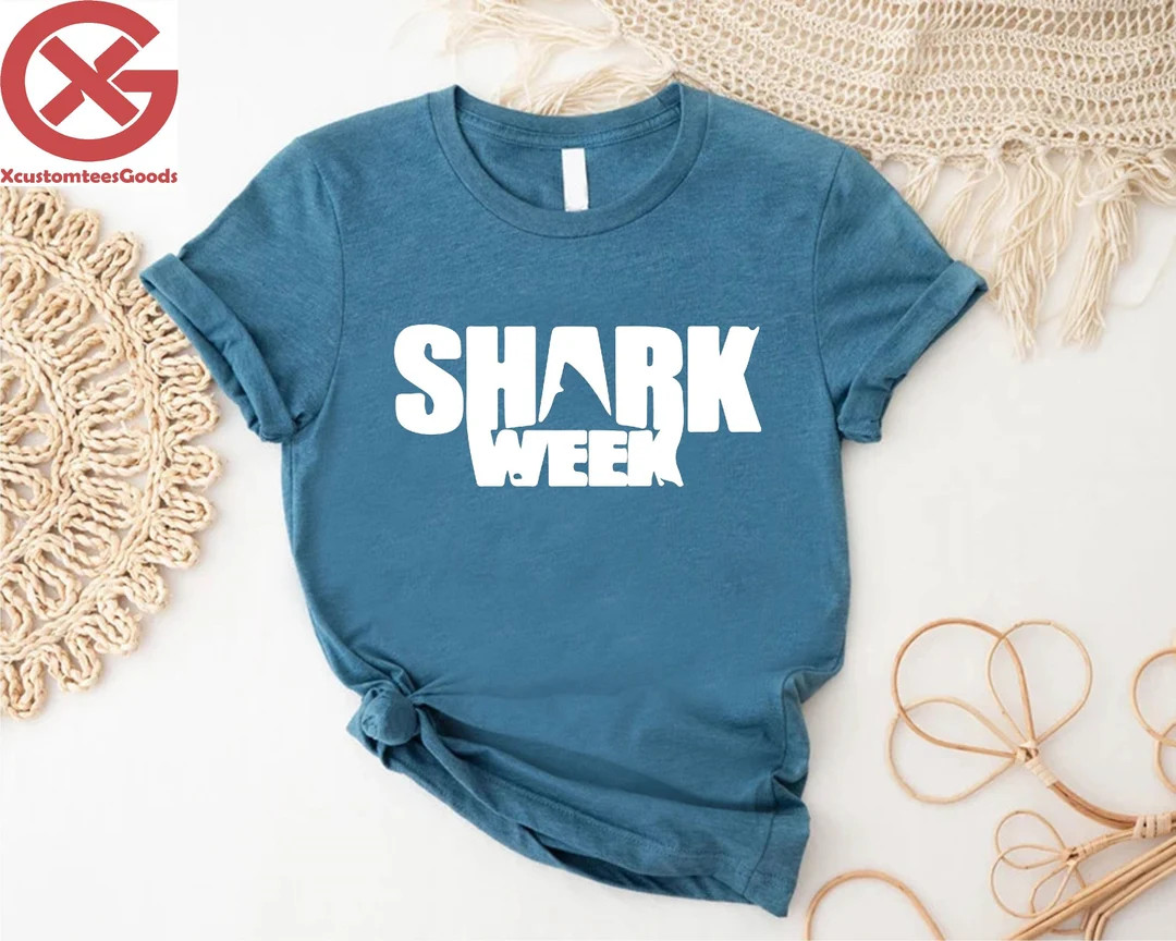 Cool Shark T-Shirt, Shark Week 2025,Funny Shark Week Tshirt, Shark Beach Summer Tee,Ocean Lover G... | Etsy (US)