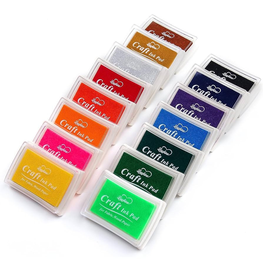 Craft Ink Pad Stamps Partner DIY Color,15 Color Craft Ink Pad for Stamps, Paper, Wood Fabric (Pac... | Amazon (US)