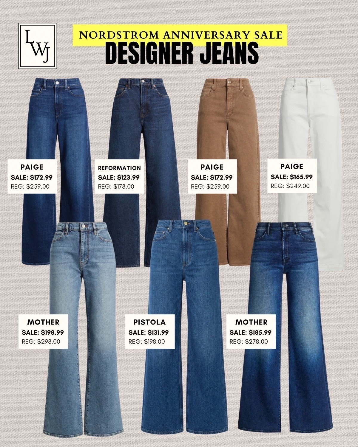 nordstrom anniversary sale -- designer jeans 

The sale is the perfect time to take advantage of designer jeans! 

mother jeans / paige jeans / wide leg jeans / barrel jeans / nsale/ reformation

#LTKootd #LTKSaleAlert