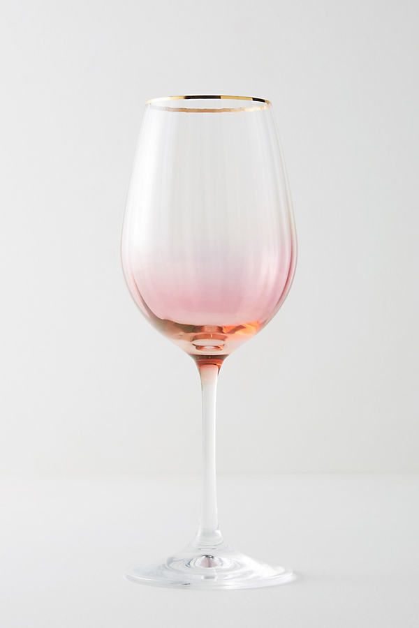 Waterfall Wine Glass By Anthropologie in Pink Size WHITE WINE | Anthropologie (US)