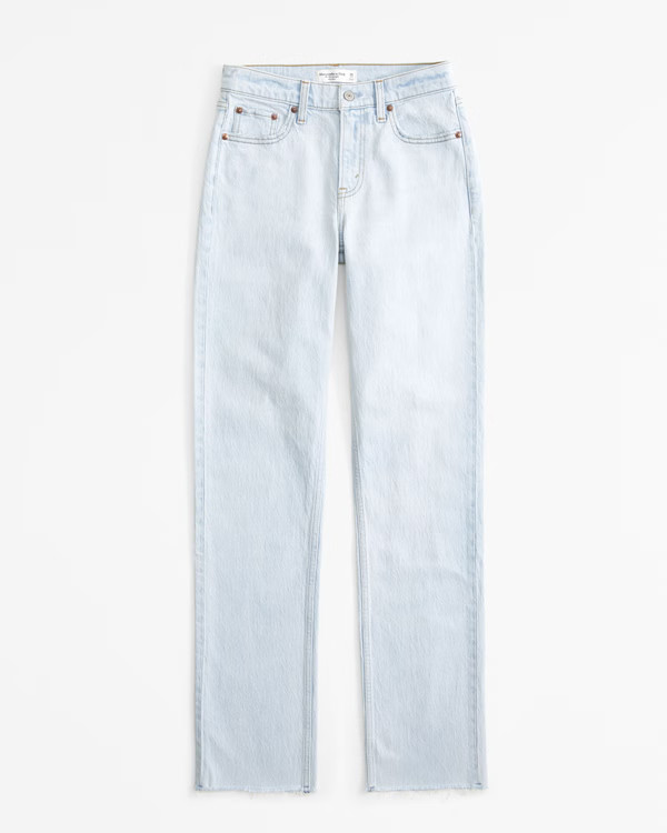 Women's Mid Rise 90s Straight Jean | Women's Bottoms | Abercrombie.com | Abercrombie & Fitch (US)