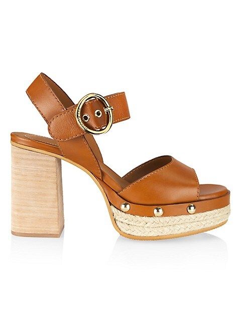 Vivane Leather Platform Ankle-Strap Sandals | Saks Fifth Avenue