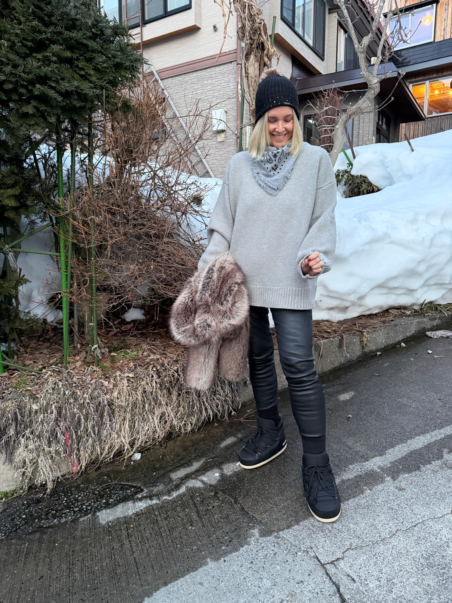 Wearing L in knit (currently on sale with code LOVE). Postage is quick to Australia. Such a great quality, 100% merino non-scratchy knit.

Leather pants are from Zjoosh. I wear L. Code NIKKI15
Bandana scarf is from Kujten
Beanie is an old one from RoJo
Fur Mint Velvet but sold out 


#LTKtravel #LTKaustralia #LTKover50style