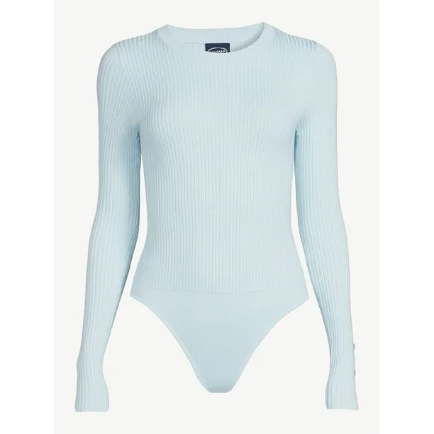 Scoop Women's Long Sleeve Bodysuit Sweater - Walmart.com | Walmart (US)