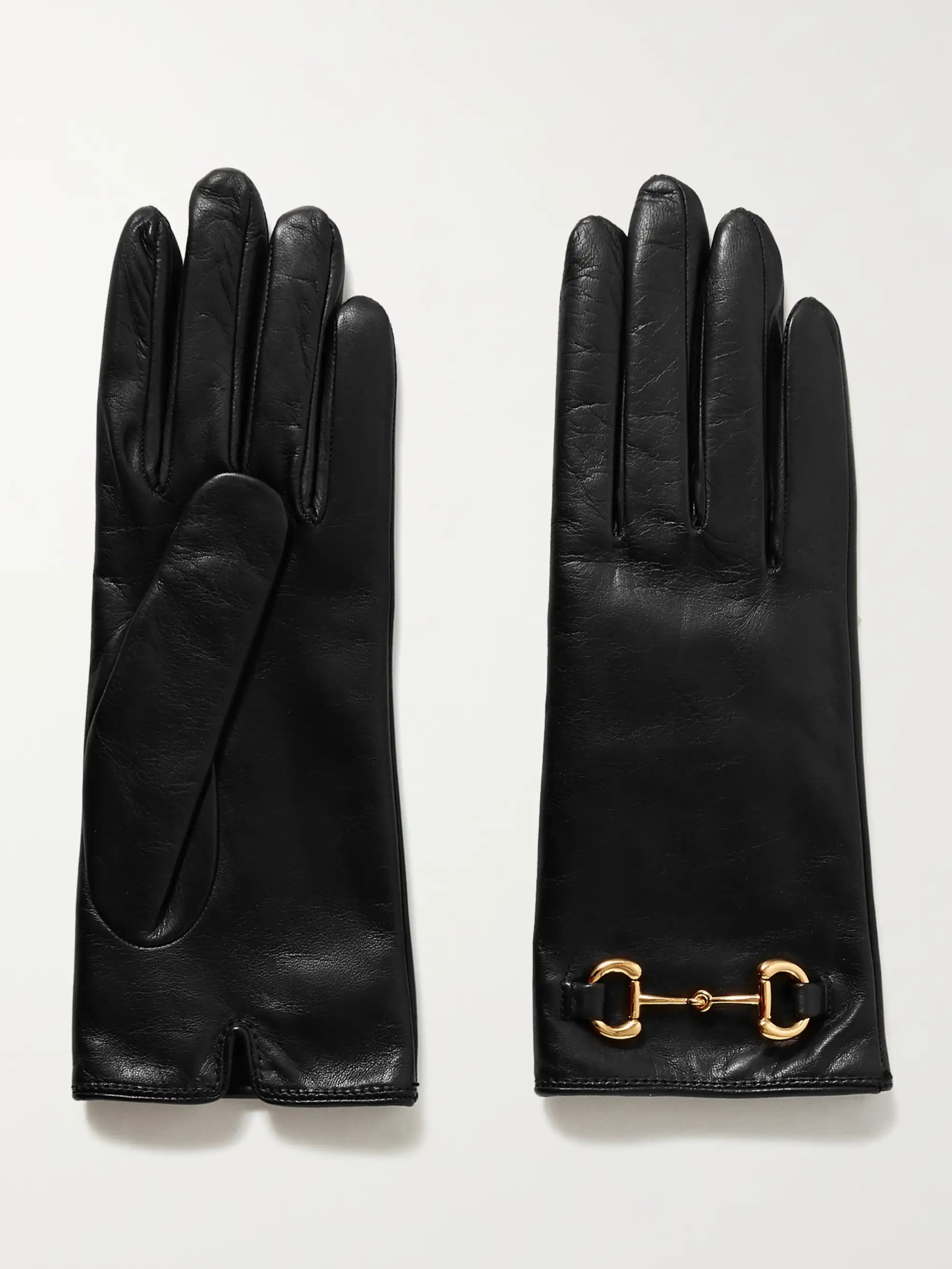 Horsebit-detailed leather gloves | NET-A-PORTER (UK & EU)