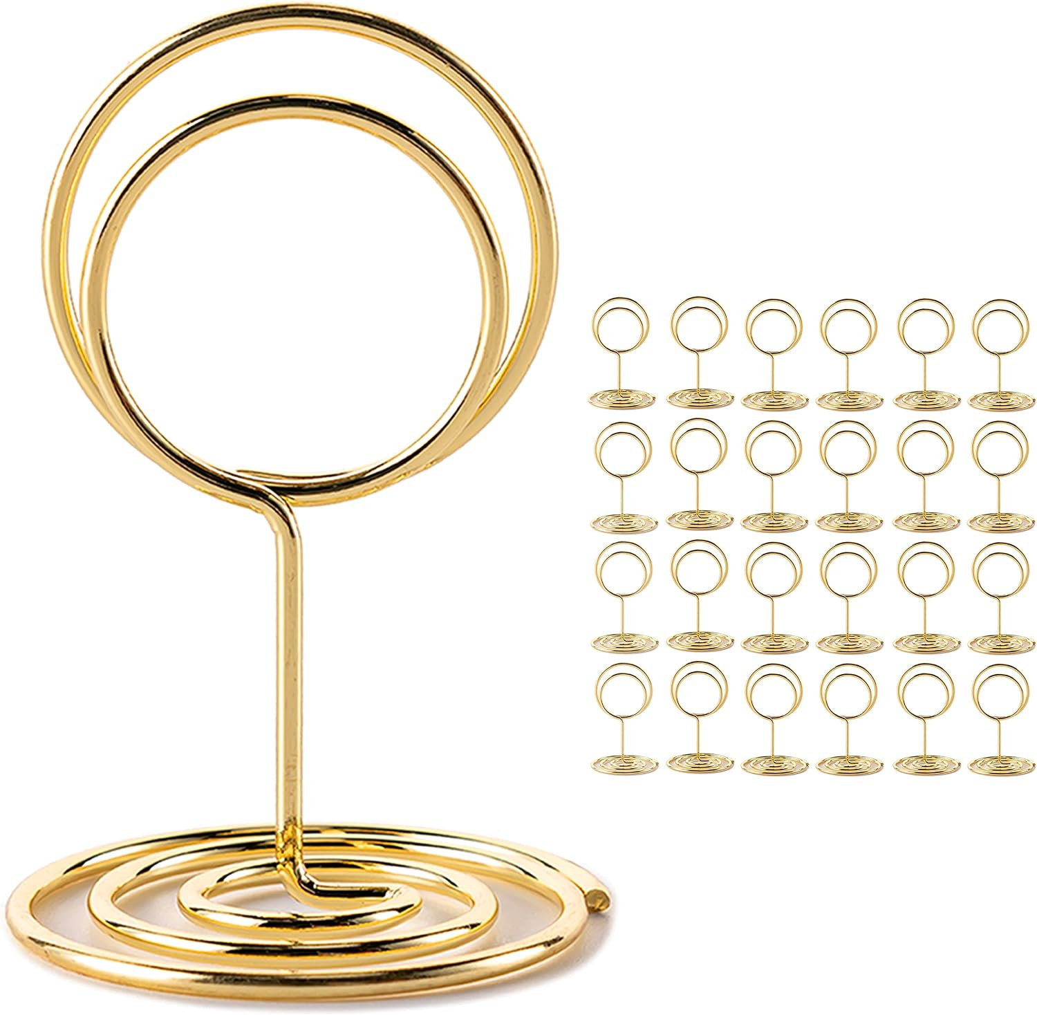 26Pcs Table Number Holders, Place Card Holders, Wire Picture Holders, Small Table Card Holders, P... | Amazon (US)