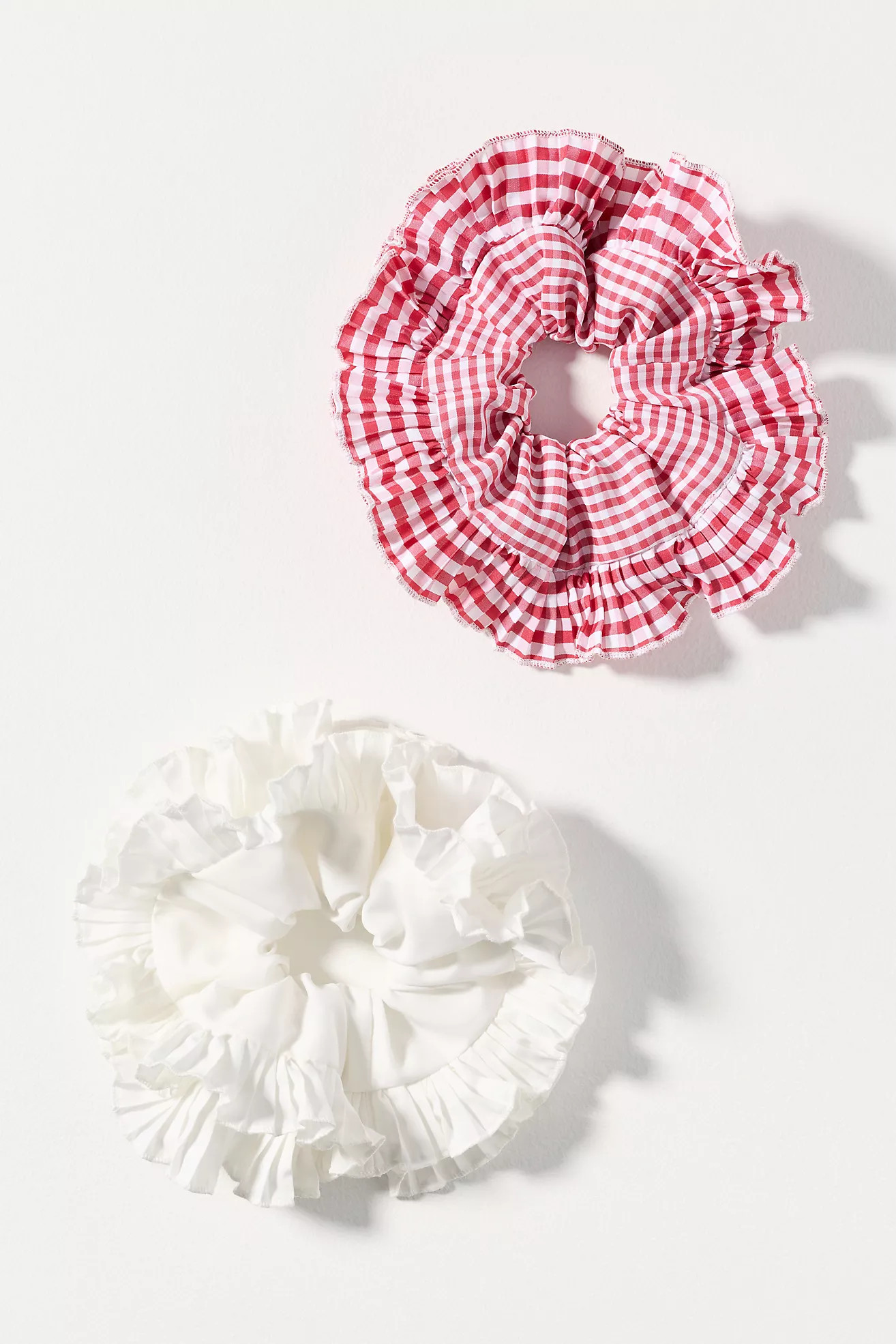 Gingham Hair Scrunchies, Set of 2 | Anthropologie (US)