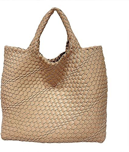 Fashion Woven Bag Shopper Bag Travel Handbags and Purses Women Tote Bag Large Capacity Shoulder B... | Amazon (US)